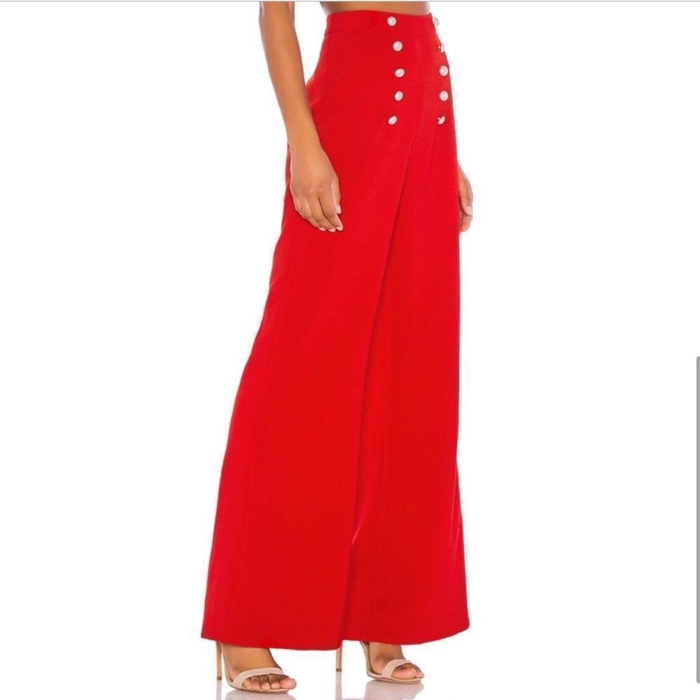 Likely James Wide Leg Pants Scarlet Red 12 NEW - Picture 5 of 13